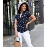 Gemre Navy blue women's short-sleeve shirt Nedia Cijene