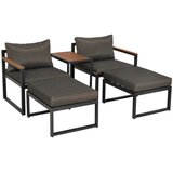 Gardenson VRTNI SET LINDOS aluminij barve grafita, siva, naravne barve | Shoptok.si