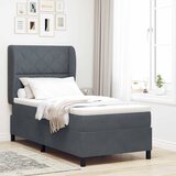 Krevet s opruga kutije s jastukom Tamno siva 190 x 90 cm Baršun | shoptok.hr