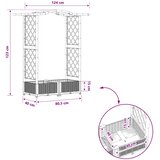  Povišeni krevet s mrežom i krovom Smeđa 124 x 40 x 125 cm PP | shoptok.hr
