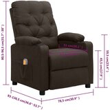 Masažni stol temno rjavo blago, (20939506) | Shoptok.si