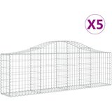  Lučne gabionske košare 5 kom 200x30x60/80 cm pocinčano željezo | shoptok.hr
