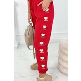 Kesi Cotton trousers Amour red Cene