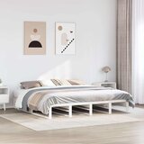  Okvir kreveta bez madraca bijeli 180x200 cm od masivne borovine | shoptok.hr