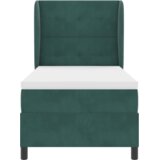  Box Spring Postelja z Blazino Temno Zeleno 80x200 cm Žamet, (22052233) | Shoptok.si