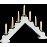 Most sa božićnim svijećama Bijelo 39.5 x 5 x 29 cm | shoptok.hr