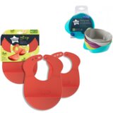 Tommee Tippee Set za bebe, Portikle Roll'N'Go, 2 komada + Činije, 4 komada, Crveni Cene