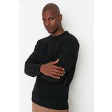 Trendyol Black Men Regular Fit Crew Neck Hair Knitting Detailed Knitwear Sweater | shoptok.hr