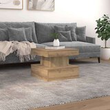 vidaXL Stolić za kavu s LED svjetlima boja hrasta artisan 50x50x40 cm | shoptok.hr