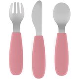 Petite&Mars Set pribora za jelo od nehrđajućeg čelika sa silikonskom ručkom 12 m+ Take&Match, Dusty Rose Cijene