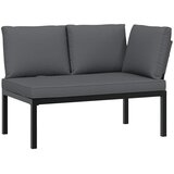  5-dijelni set vrtnih sofa s jastucima crni aluminijski | shoptok.hr