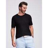 Ombre Men's structured knitted t-shirt - black | Shoptok.si