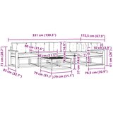  Set vanjskih sofa 6 kom. Bijela i svjetlosiva Poliester | shoptok.hr