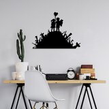 Wallity Zidna dekoracija Banksy-2, 52x70 cm, 1.5 mm, Crna Cene