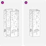  Stalak za kišobran s pohranom Bijelo 15,5 x 15,5 x 49 cm Metal | shoptok.hr