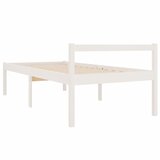  Krevet za starije osobe bijeli 75x190 cm mali masivna borovina | shoptok.hr