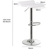 Casa Selección Bijele barske stolice u setu podesive visine 2 kom od umjetne kože (visine sjedala 63 cm) – | shoptok.hr
