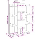 Ormarić za knjige umjetnički hrast 86x25,5x140 cm izrađeno drvo | shoptok.hr