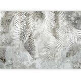  Foto tapeta - Light and shadow - grey and white composition with floral motif and pattern 450x315 | shoptok.hr