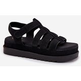 Boto Women's Platform Eco Suede Sandals Black Filisenia | Shoptok.si