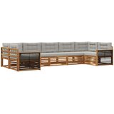  Set vanjskih sofa 7 kom. Prirodna i svjetlosiva | shoptok.hr