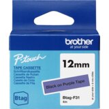 Brother BTAG-F31 trak za izdelavo nalepk Črna na vijolični Cene