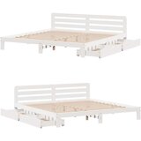 vidaXL Okvir kreveta bez madraca bijeli 200x200 cm od masivne borovine | shoptok.hr