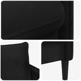  XXL fotelja Crna Baršun - Crna 110 cm | shoptok.hr