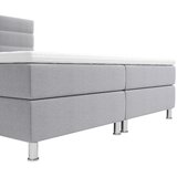 CARRYHOME postelja z vzmetnico 180 cm x 200 cm , tekstil svetlo siva | Shoptok.si