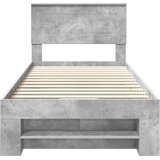  Krevetna konstrukcija s uzglavljem Betonski sivi 100 x 200 m | Eponuda.com