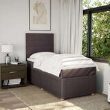 vidaXL Krevet s oprugama i madracem tamnosmeđi 90 x 190 cm od tkanine | shoptok.hr