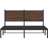  Metalni okvir kreveta bez madraca smeđa boja hrasta 140x200 cm | shoptok.hr