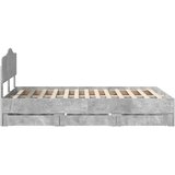  Krevetna konstrukcija s ladicama Betonski sivi 135 x 190 cm Siva 196 x 138 x 90 cm | shoptok.hr