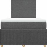 Krevet s oprugama i madracem tamnosivi 120 x 200 cm od tkanine | shoptok.hr