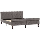 Furnova Posteljni okvir siv žamet 140x200 cm, (21931532) | Shoptok.si