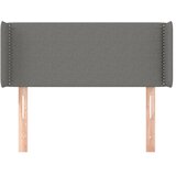  Uzglavlje s ušima tamnosivo 103x16x78/88 cm od tkanine | shoptok.hr