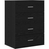 vidaXL Strani šal Črni hrast 60 x 39 x 80 cm Konstruiran les | Shoptok.si