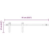 vidaXL Komplet kliznih vrata ormarića 91 cm ugljični čelik | shoptok.hr
