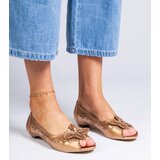 Gemre Golden open-toe lace ballet flats Ursull | Shoptok.si