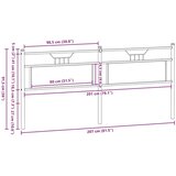  Posteljno vzglavje sonoma hrast 200 cm inženirski les in jeklo, (21829694) | Shoptok.si