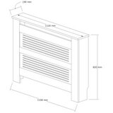 Hanah home Termora - Atlantic Pine, White Atlantic PineWhite Radiator Cabinet | ePonuda.com