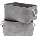 Kondela TEMPO-NAXE, košare iz blaga, komplet 2 kosov, siva | Shoptok.si