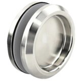 INF Neviden stekleni ročaj za vrata - lokasta aluminijeva zlitina z gumijastimi tesnili, gladko zaobljeni robovi, srebrna S, (5000244375) | Shoptok.si