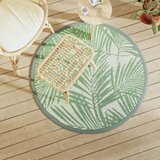 Vanjski Zunanja preproga zelena Ø120 cm PP | Shoptok.si