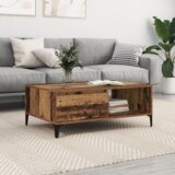  S policom s pohranom s vratima Staro drvo 90 x 60 x 35 cm Konstruirano drvo Cijene