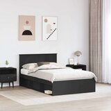  Konstrukcija postelje Črna 120 x 200 cm Masivno borovo les, (5000103333) | Shoptok.si