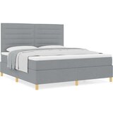 Box spring krevet Svijetlo siva 180 x 200 cm tkanina | shoptok.hr