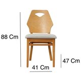 Hanah home set trpezarijskih stolica nova, 42x87x42 cm, boje hrasta | ePonuda.com