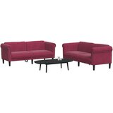  2-dijelni set sofa crvena boja vina baršunasti | shoptok.hr