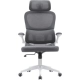 Kondela Pisarniški stol, temno siva/bela, RENARD | Shoptok.si